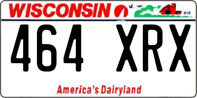 WI license plate 464XRX