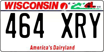 WI license plate 464XRY