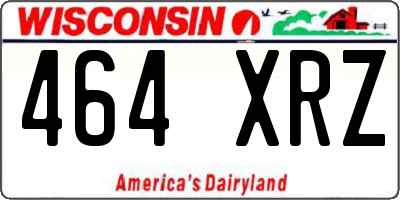 WI license plate 464XRZ