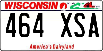 WI license plate 464XSA