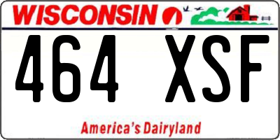 WI license plate 464XSF
