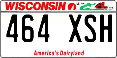 WI license plate 464XSH