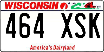 WI license plate 464XSK
