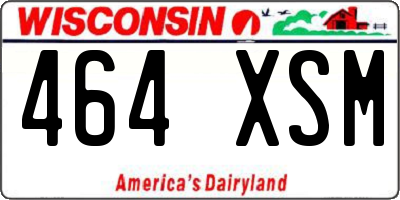 WI license plate 464XSM