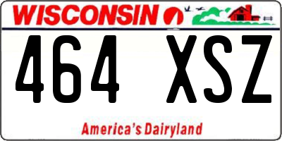 WI license plate 464XSZ
