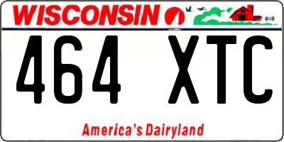 WI license plate 464XTC