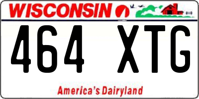 WI license plate 464XTG