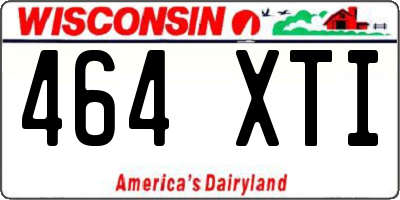 WI license plate 464XTI