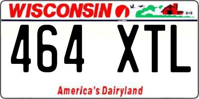 WI license plate 464XTL