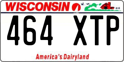 WI license plate 464XTP