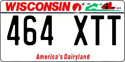 WI license plate 464XTT