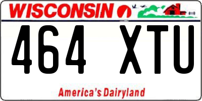 WI license plate 464XTU