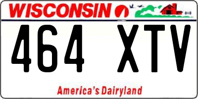 WI license plate 464XTV