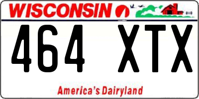 WI license plate 464XTX