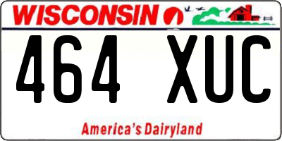 WI license plate 464XUC
