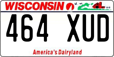 WI license plate 464XUD