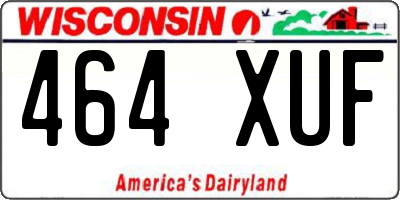 WI license plate 464XUF