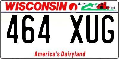 WI license plate 464XUG