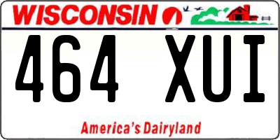 WI license plate 464XUI