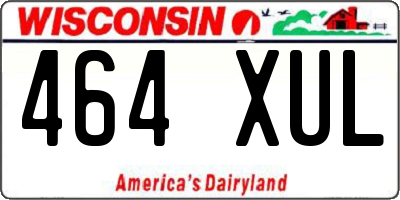 WI license plate 464XUL