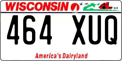 WI license plate 464XUQ