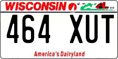 WI license plate 464XUT