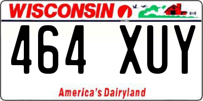 WI license plate 464XUY