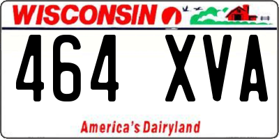 WI license plate 464XVA