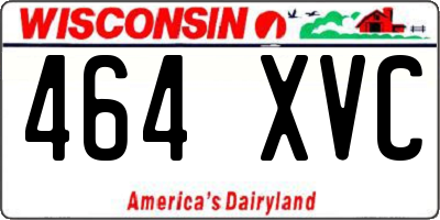 WI license plate 464XVC