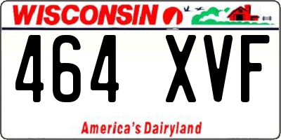 WI license plate 464XVF