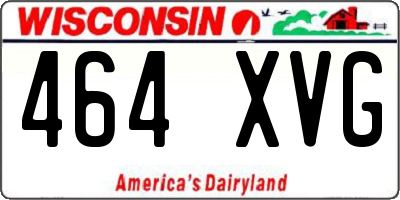 WI license plate 464XVG