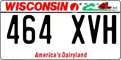 WI license plate 464XVH