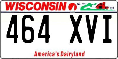 WI license plate 464XVI