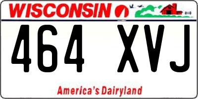 WI license plate 464XVJ