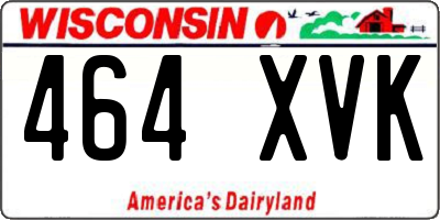 WI license plate 464XVK