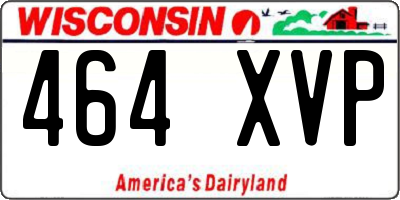 WI license plate 464XVP