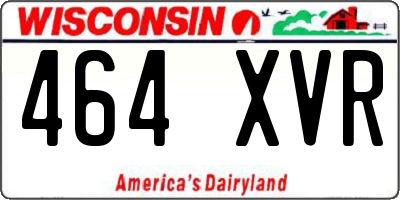 WI license plate 464XVR