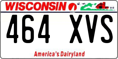 WI license plate 464XVS