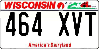 WI license plate 464XVT