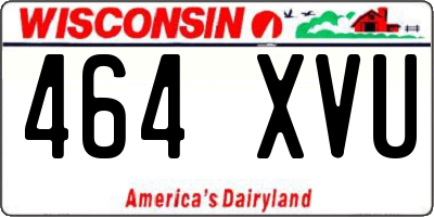 WI license plate 464XVU