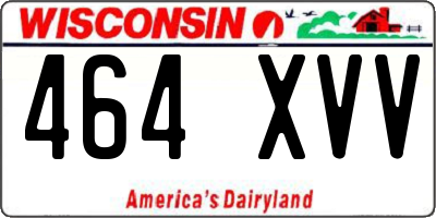 WI license plate 464XVV