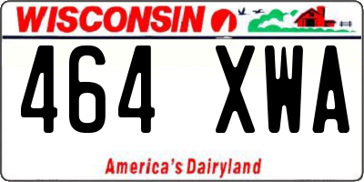 WI license plate 464XWA