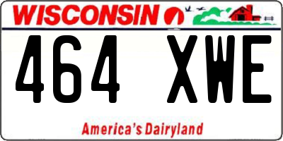 WI license plate 464XWE