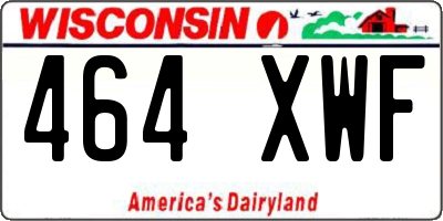 WI license plate 464XWF