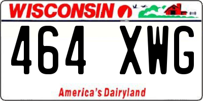 WI license plate 464XWG
