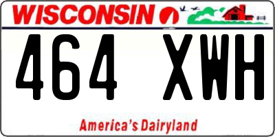 WI license plate 464XWH