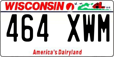 WI license plate 464XWM