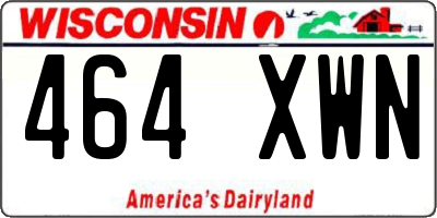 WI license plate 464XWN