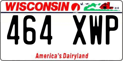 WI license plate 464XWP