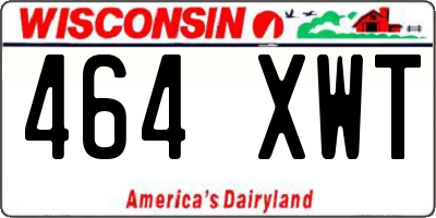 WI license plate 464XWT